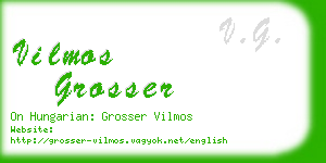 vilmos grosser business card